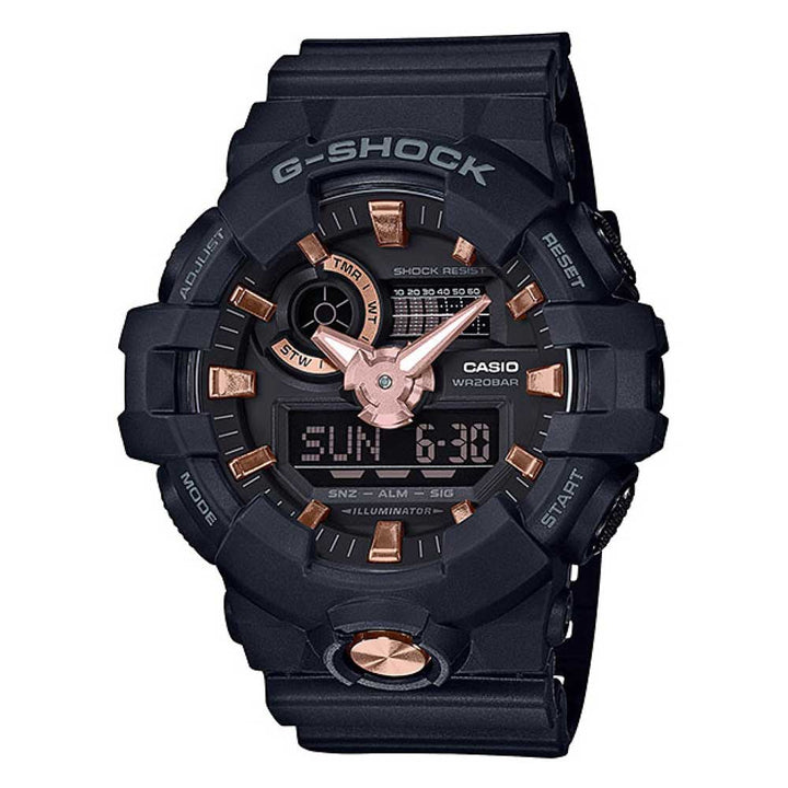 CASIO G-SHOCK GA-710B-1A4DR DIGITAL QUARTZ BLACK RESIN MEN'S WATCH - H2 Hub Watches