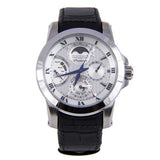 SEIKO PREMIER KINETIC SRX011P2 MEN'S BLACK LEATHER STRAP WATCH - H2 Hub Watches