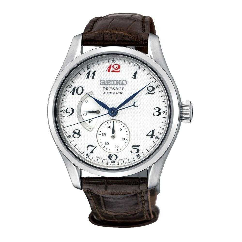 SEIKO PRESAGE SPB059J1 AUTOMATIC MEN'S BROWN LEATHER STRAP WATCH - H2 Hub Watches