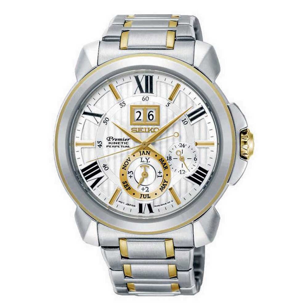 SEIKO PREMIER SNP152P1 CHRONOGRAPH STAINLESS STEEL MEN'S TWO TONE WATCH - H2 Hub Watches