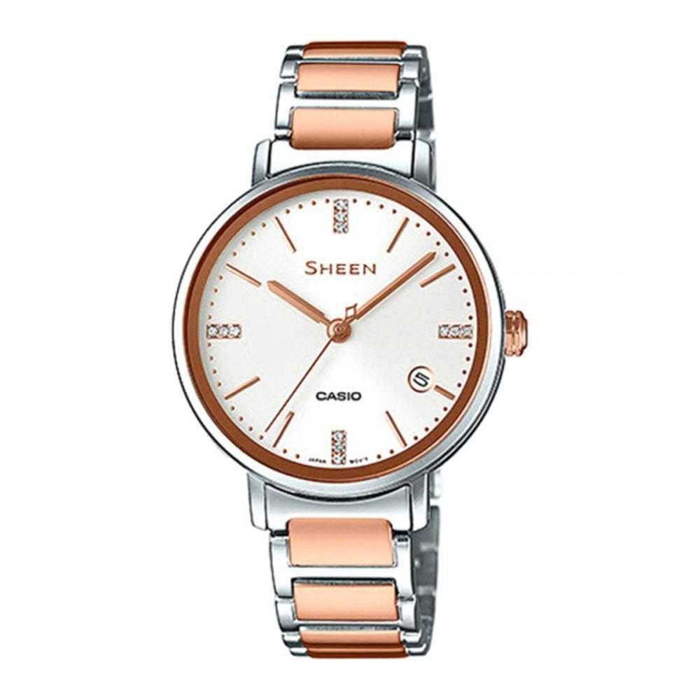 CASIO SHEEN SHE-4048SG-7AUDR QUARTZ TWO TONE STAINLESS STEEL WOMEN'S WATCH - H2 Hub Watches