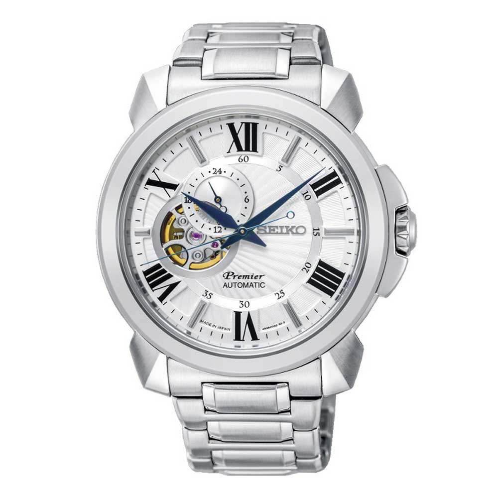 SEIKO PREMIER SSA369J1 AUTOMATIC STAINLESS STEEL MEN'S SILVER WATCH - H2 Hub Watches