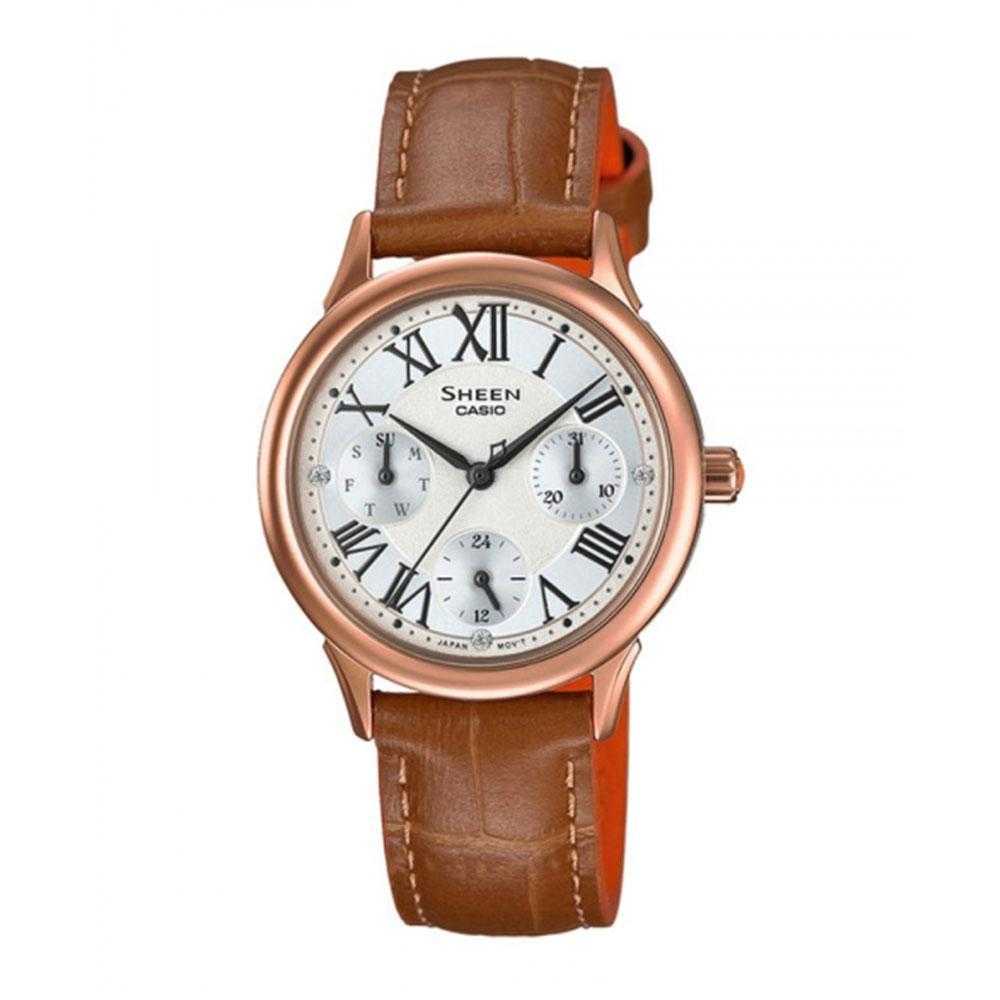 CASIO SHEEN SHE-3049PGL-7AUDR MULTI HAND WOMEN'S WATCH - H2 Hub Watches