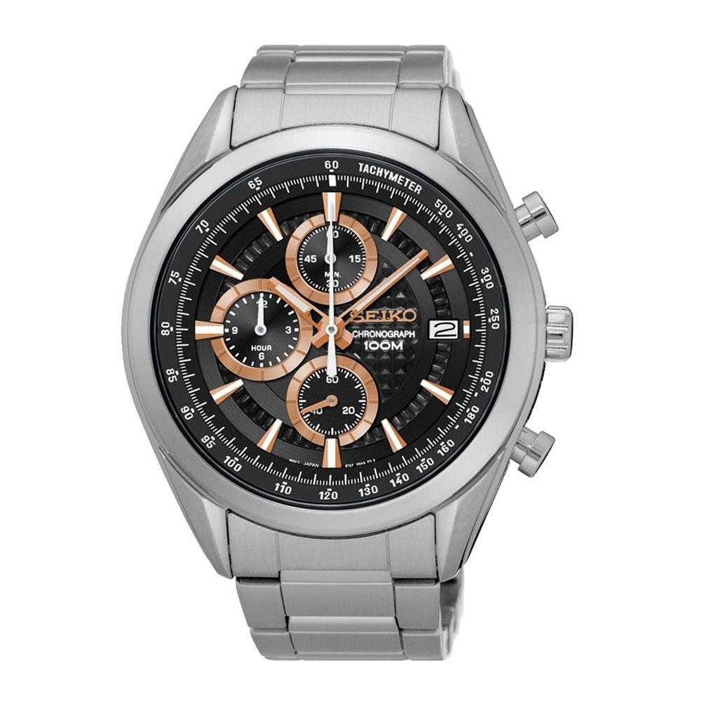 SEIKO GENERAL SSB199P1 CHRONOGRAPH STAINLESS STEEL MEN'S SILVER WATCH - H2 Hub Watches