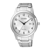 CITIZEN AW1231-58B ECO-DRIVE SILVER STAINLESS STEEL MEN'S WATCH - H2 Hub Watches