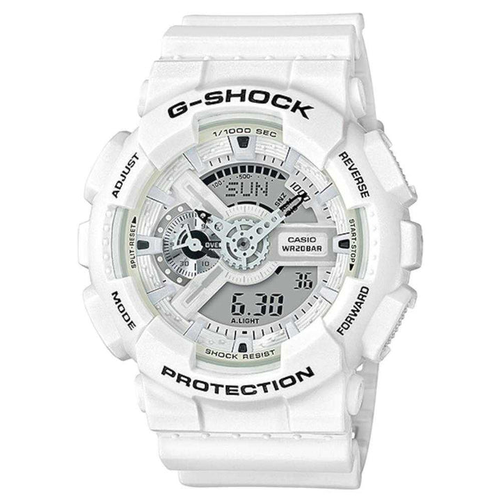 CASIO G-SHOCK GA-110MW-7ADR DIGITAL QUARTZ WHITE RESIN MEN'S WATCH - H2 Hub Watches