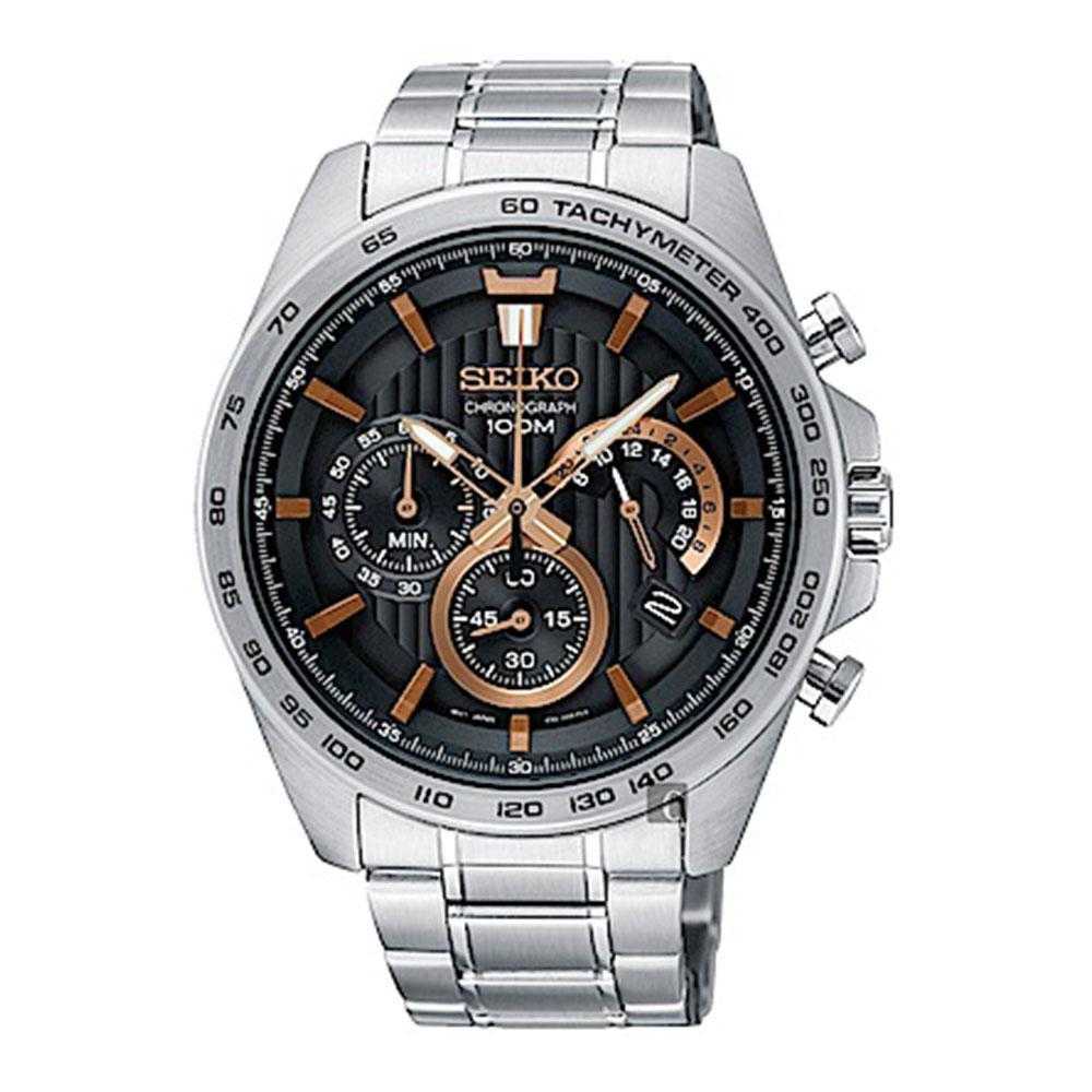 SEIKO GENERAL SSB307P1 CHRONOGRAPH STAINLESS STEEL MEN'S SILVER WATCH - H2 Hub Watches