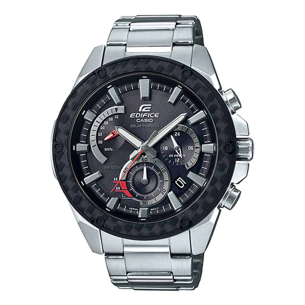 CASIO EDIFICE EQS-910D-1AVUDF SOLAR SILVER STAINLESS STEEL MEN'S WATCH - H2 Hub Watches