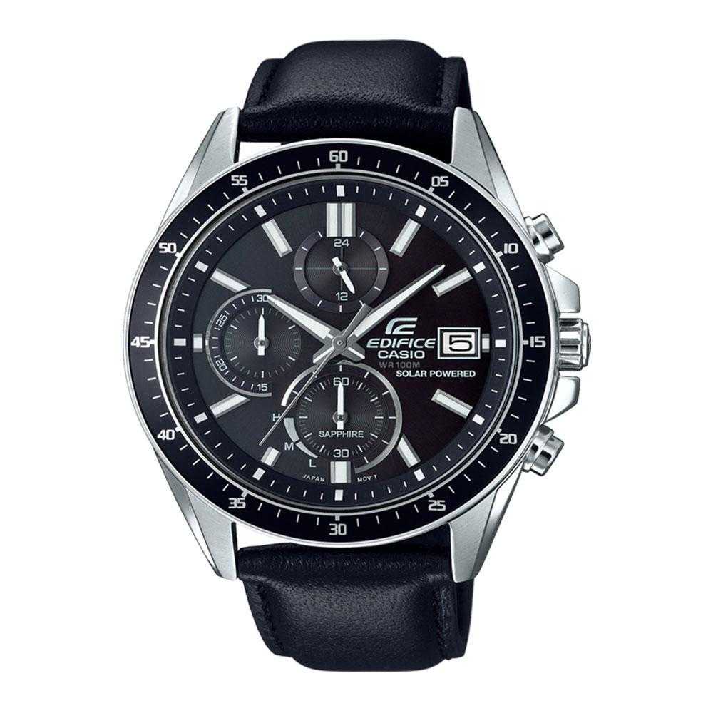 CASIO EDIFICE EFS-S510L-1AVUDF CHRONOGRAPH BLACK LEATHER STRAP MEN'S WATCH - H2 Hub Watches