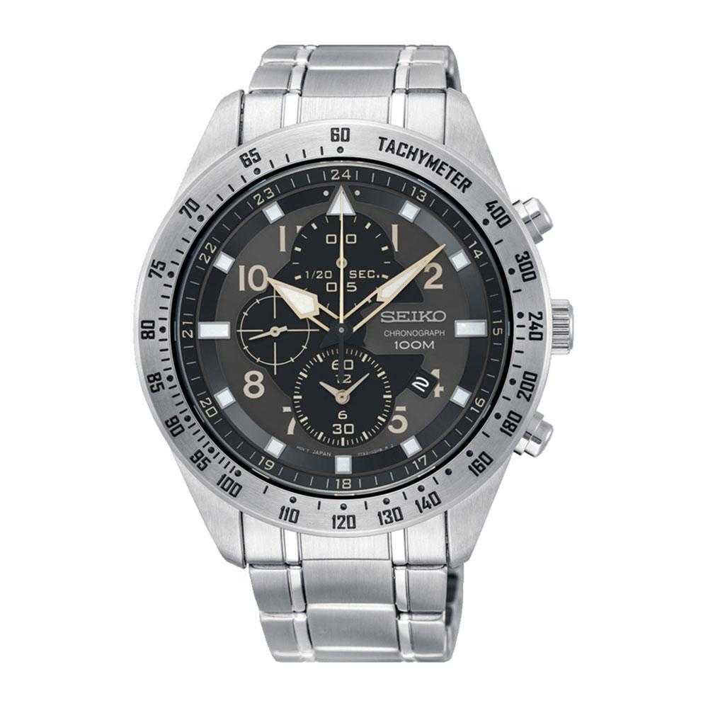 SEIKO GENERAL SNDH31P1 CHRONOGRAPH STAINLESS STEEL MEN'S SILVER WATCH - H2 Hub Watches