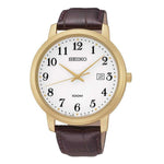 SEIKO GENERAL SUR114P1 ANALOG MEN'S BROWN LEATHER STRAP WATCH - H2 Hub Watches