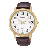 SEIKO GENERAL SUR114P1 ANALOG MEN'S BROWN LEATHER STRAP WATCH - H2 Hub Watches