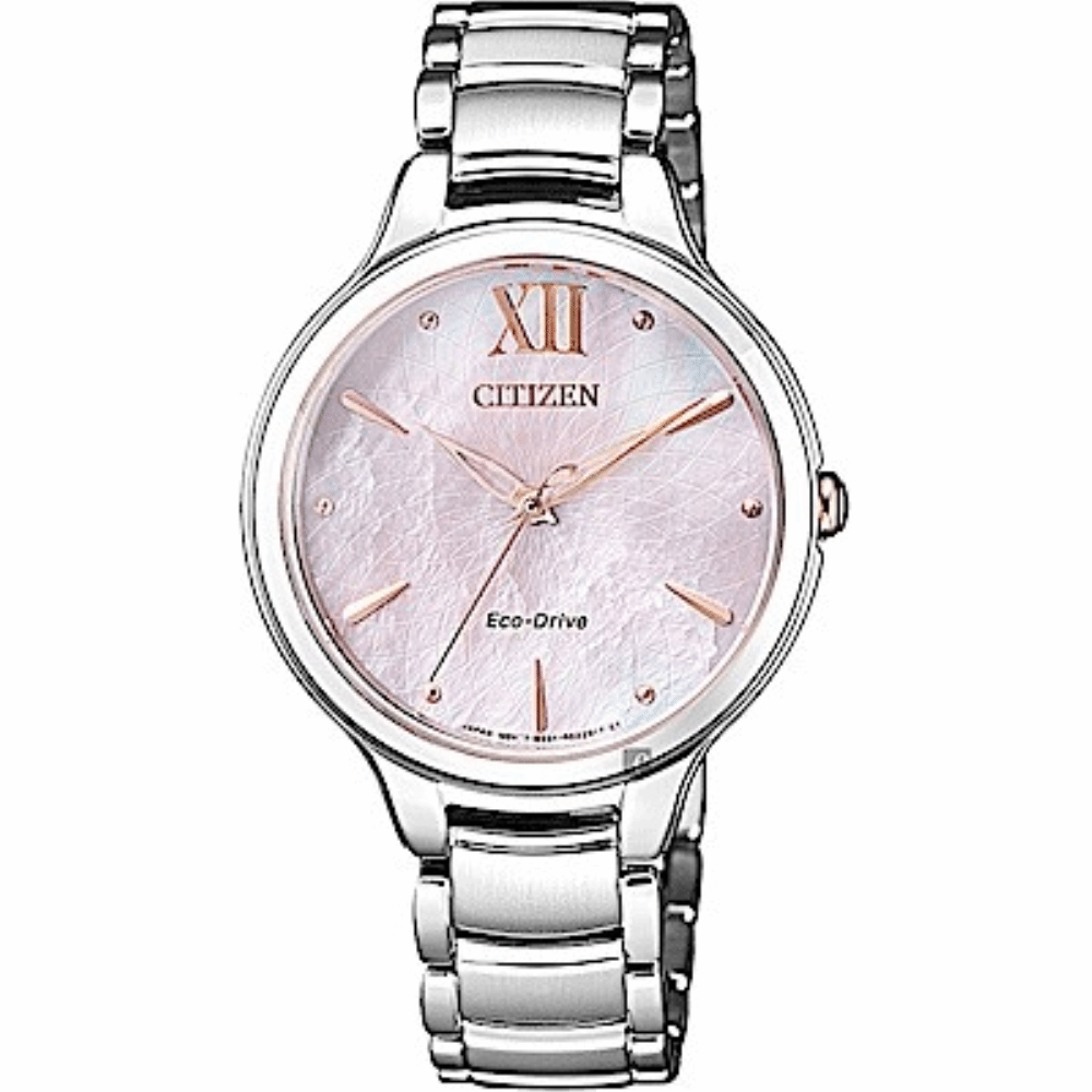 CITIZEN EM0558-81Y ECO-DRIVE SILVER STAINLESS STEEL WOMEN'S WATCH - H2 Hub Watches
