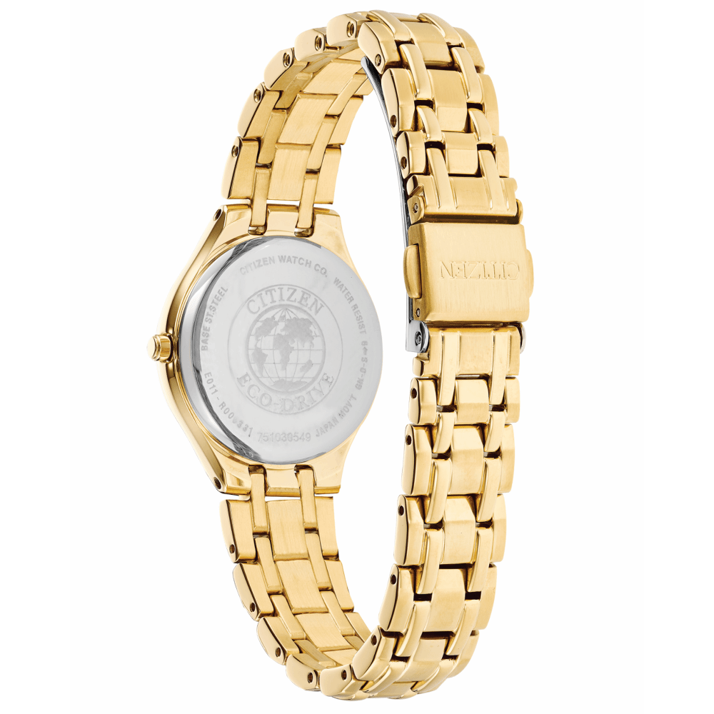 CITIZEN EW2482-53A ECO-DRIVE GOLD STAINLESS STEEL WOMEN'S WATCH - H2 Hub Watches
