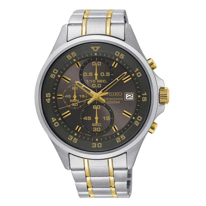 SEIKO GENERAL NEO SPORTS SKS631P1 CHRONOGRAPH STAINLESS STEEL MEN'S TWO TONE WATCH - H2 Hub Watches