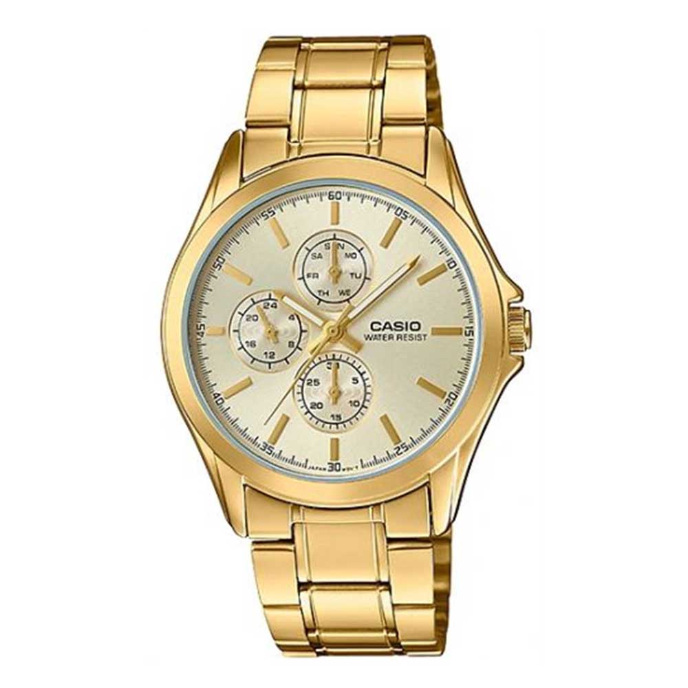 CASIO GENERAL MTP-V302G-9AUDF CHRONOGRAPH GOLD STAINLESS STEEL MEN'S WATCH - H2 Hub Watches