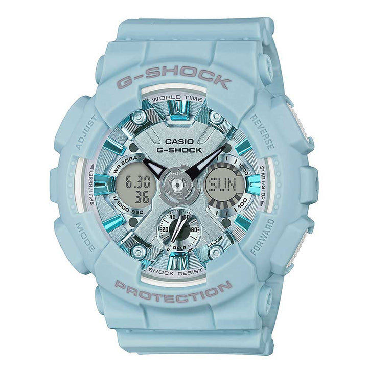 CASIO G-SHOCK GMA-S120DP-2ADR DIGITAL QUARTZ BLUE RESIN MEN'S WATCH - H2 Hub Watches