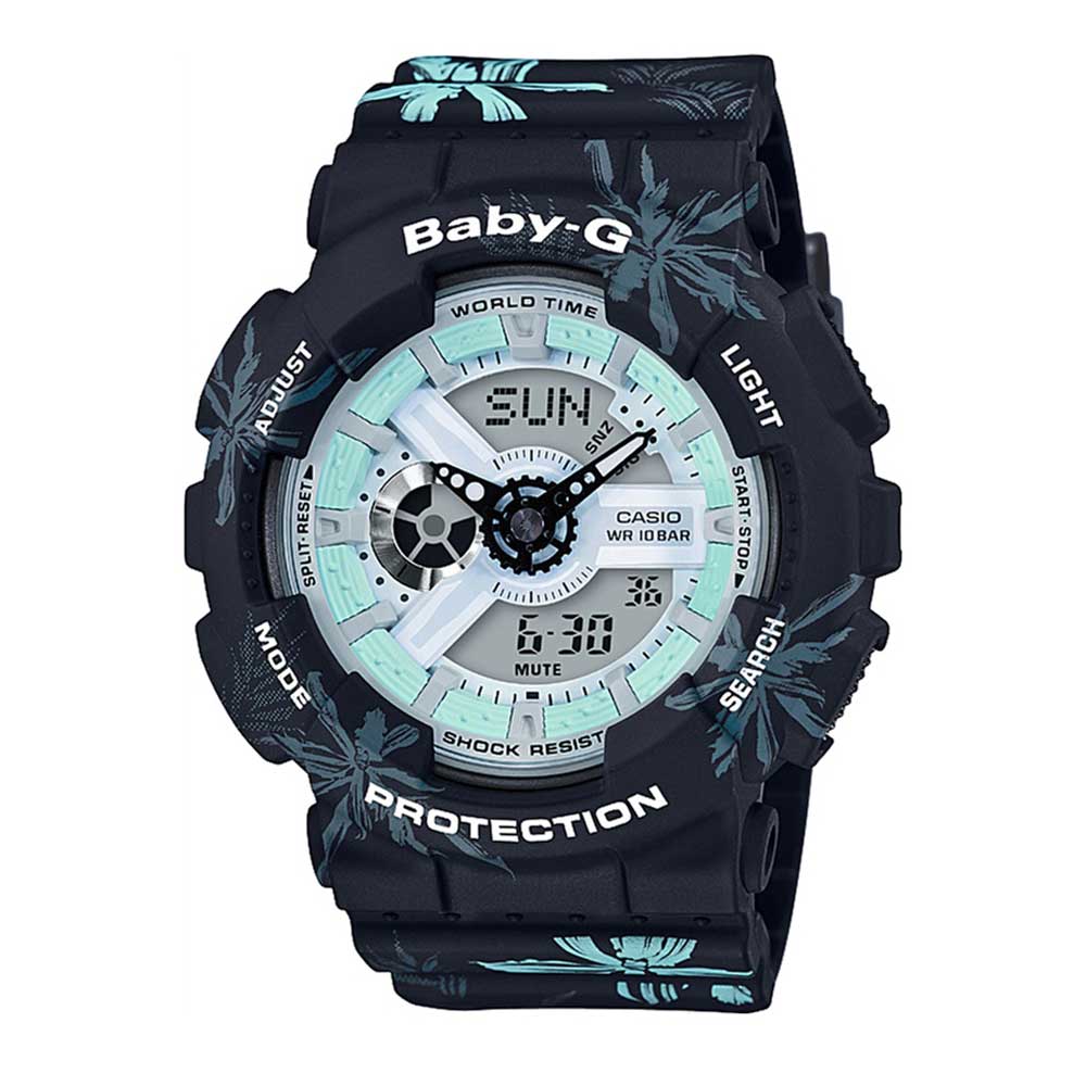 CASIO BABY-G BA-110CF-1ADR DIGITAL QUARTZ BLACK RESIN WOMEN'S WATCH - H2 Hub Watches