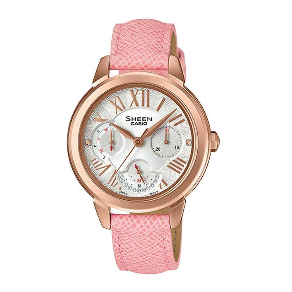CASIO SHEEN SHE-3059PGL-7AUDR ANALOG WHITE DIAL WOMEN'S WATCH - H2 Hub Watches