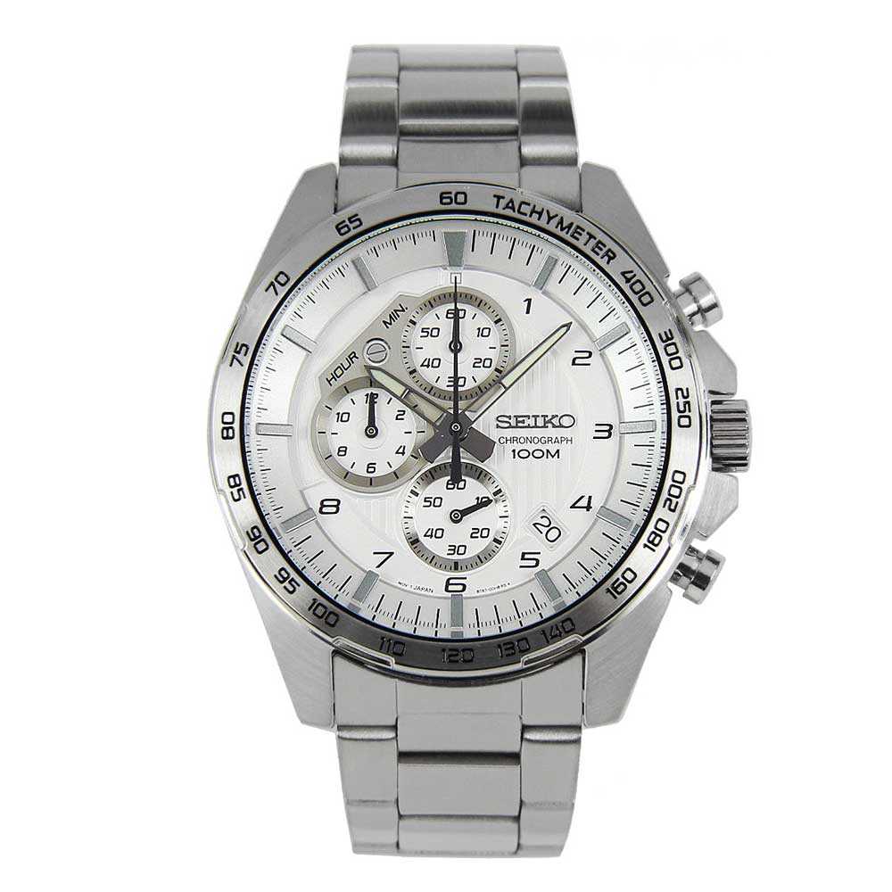SEIKO GENERAL SSB317P1 CHRONOGRAPH STAINLESS STEEL MEN'S SILVER WATCH - H2 Hub Watches