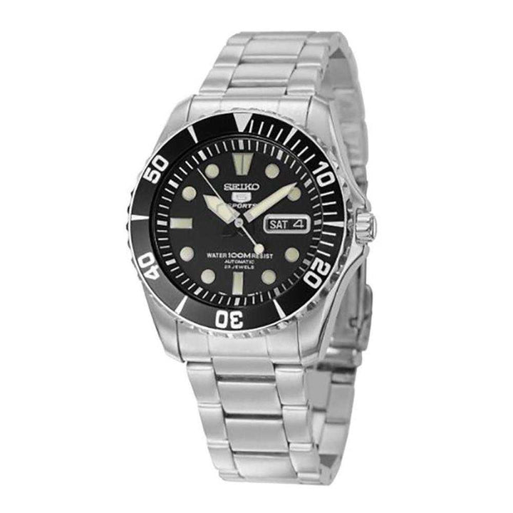 SEIKO 5 SPORTS SNZF17J1 AUTOMATIC STAINLESS STEEL MEN'S SILVER WATCH - H2 Hub Watches