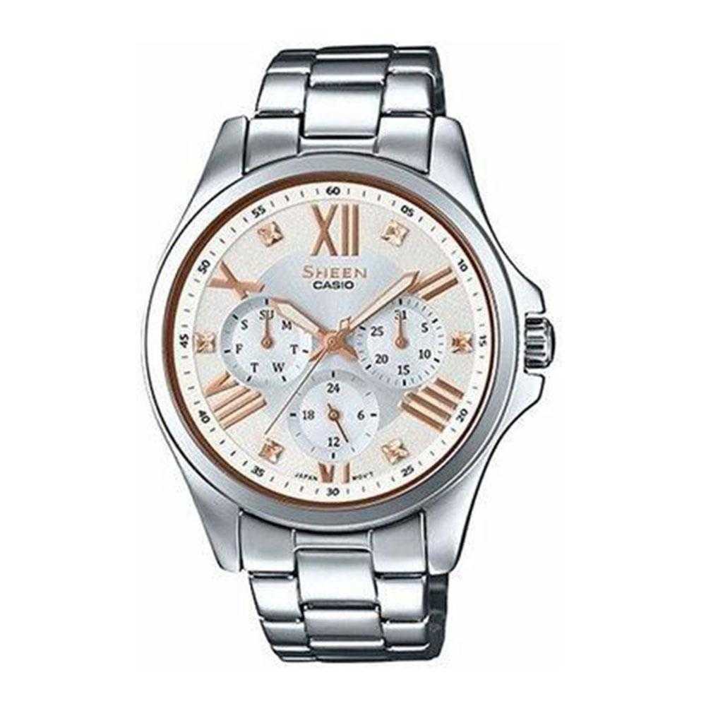 CASIO SHEEN SHE-3806D-7BUDR MULTI HAND WOMEN'S WATCH - H2 Hub Watches