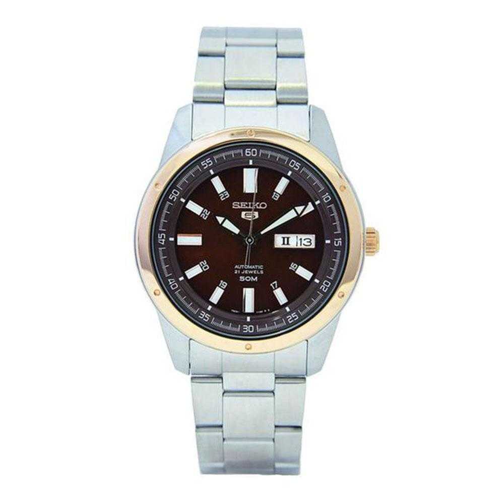 SEIKO 5 SNKN68K1 AUTOMATIC STAINLESS STEEL MEN'S TWO TONE WATCH - H2 Hub Watches