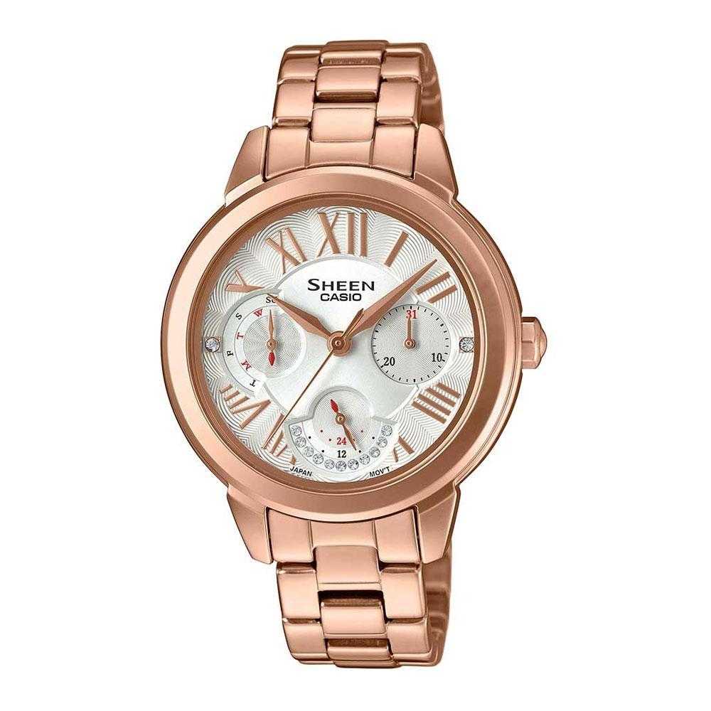 CASIO SHEEN SHE-3059PG-7AUDR MULTI HAND WOMEN'S WATCH - H2 Hub Watches
