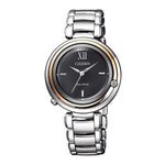 CITIZEN EM0658-87E L ECO-DRIVE TWO TONE STAINLESS STEEL WOMEN'S WATCH - H2 Hub Watches