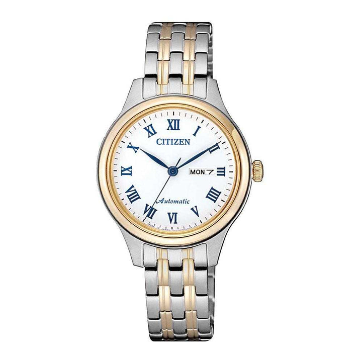 CITIZEN PD7136-80AB AUTOMATIC TWO TONE STAINLESS STEEL WOMEN'S WATCH - H2 Hub Watches