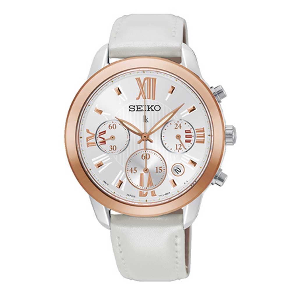 SEIKO LUKIA SRWZ84P1 WOMEN'S SILVER LEATHER STRAP WATCH - H2 Hub Watches