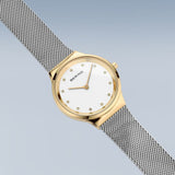 Bering Classic White Dial Silver Milanese Strap Women Watch 12131-010
