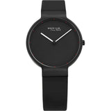 BERING CLASSIC 12631-822 BLACK RUBBER STRAP WOMEN WATCH