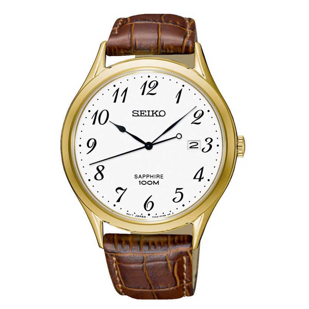 SEIKO GENERAL SGEH78P1 BROWN LEATHER MEN'S WATCH - H2 Hub Watches