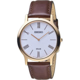 SEIKO GENERAL SUP854P1 RED LEATHER MEN'S WATCH - H2 Hub Watches