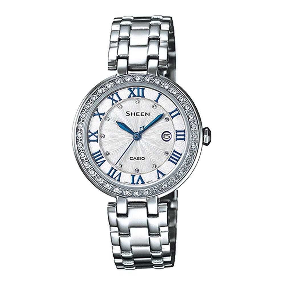 CASIO SHEEN SHE-4034D-7AUDR ANALOG SILVER DIAL WOMEN'S WATCH - H2 Hub Watches