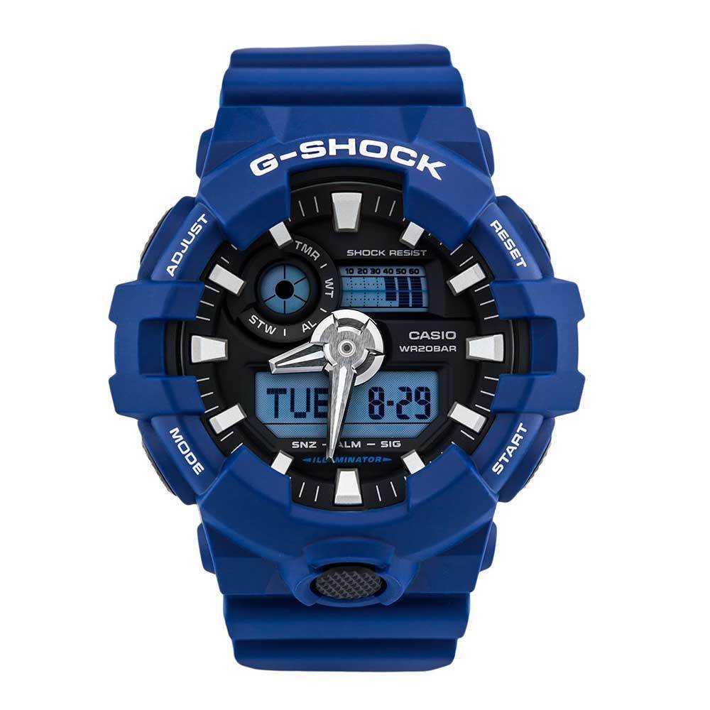 CASIO G-SHOCK GA-700-2ADR DIGITAL QUARTZ BLUE RESIN MEN'S WATCH - H2 Hub Watches