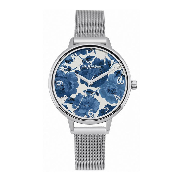 CATH KIDSTON QUARTZ PEONY BLOSSOM SILVER STAINLESS STEEL CKL051SM LADIES WATCH - H2 Hub Watches