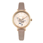 CATH KIDSTON QUARTZ ISLAND BUNCH ROSE GOLD ALLOY CKL049RG METALLIC LEATHER STRAP LADIES WATCH - H2 Hub Watches