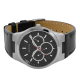 BERING CLASSIC 13841-404 BLACK LEATHER MEN WATCH