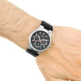 BERING CLASSIC 13841-404 BLACK LEATHER MEN WATCH