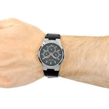 BERING CLASSIC 13841-404 BLACK LEATHER MEN WATCH