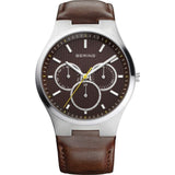 BERING CLASSIC 13841-505 BROWN LEATHER MEN WATCH
