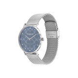 Coach Perry Blue Dial With Silver Milanese Strap Women Watch 14000081