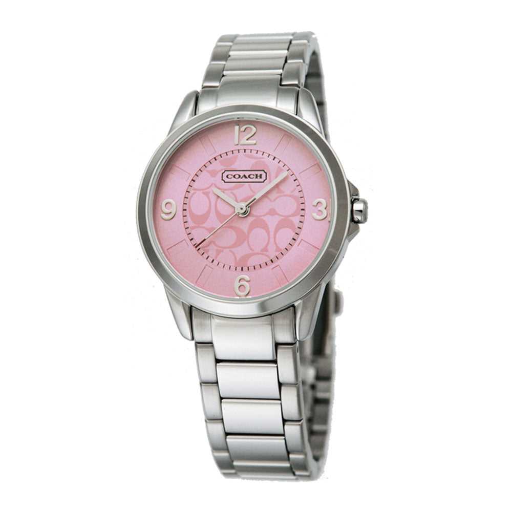 COACH CLASSIC SIGNATURE ANALOG QUARTZ SILVER STAINLESS STEEL 14501615 WOMEN'S WATCH - H2 Hub Watches