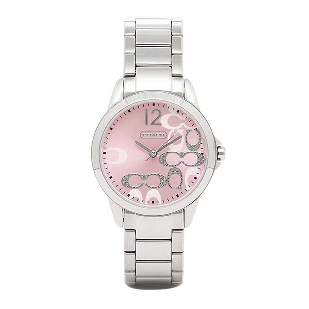 COACH CLASSIC SIGNATURE ANALOG QUARTZ SILVER STAINLESS STEEL 14501617 WOMEN'S WATCH - H2 Hub Watches