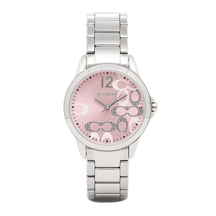 COACH CLASSIC SIGNATURE ANALOG QUARTZ SILVER STAINLESS STEEL 14501617 WOMEN'S WATCH - H2 Hub Watches