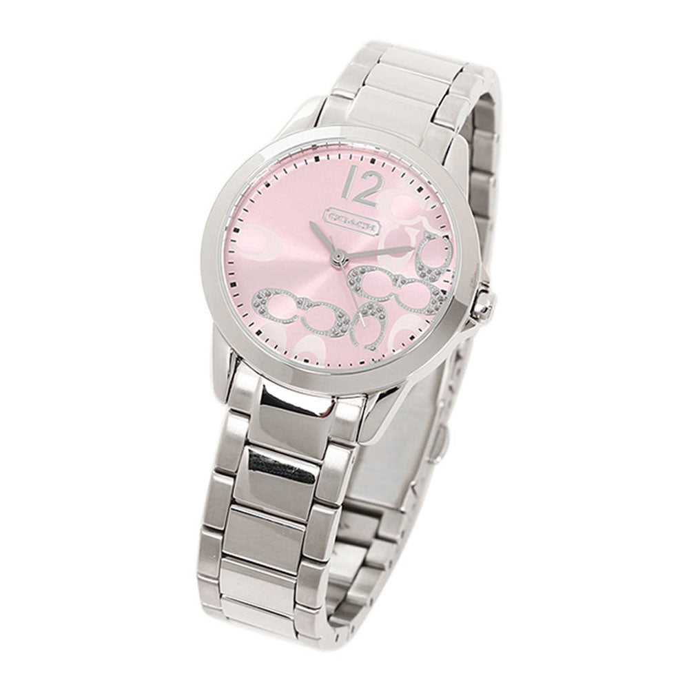 COACH CLASSIC SIGNATURE ANALOG QUARTZ SILVER STAINLESS STEEL 14501617 WOMEN'S WATCH - H2 Hub Watches