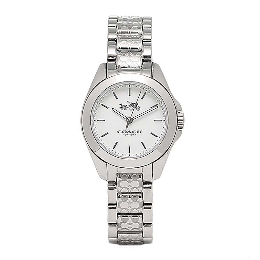 COACH TRISTEN SIGNATURE ANALOG QUARTZ ETCHED SILVER STAINLESS STEEL 14502183 WOMEN'S WATCH - H2 Hub Watches