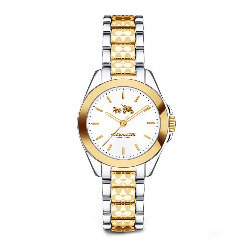 COACH TRISTEN SIGNATURE ANALOG QUARTZ ETCHED GOLD STAINLESS STEEL 14502186 WOMEN'S  WATCH - H2 Hub Watches